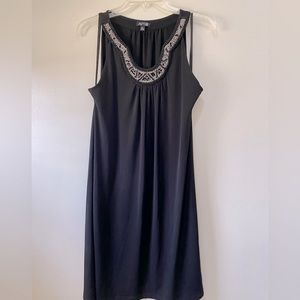 Apt. 9 Medium Beaded Neck Sleeveless Black Dress